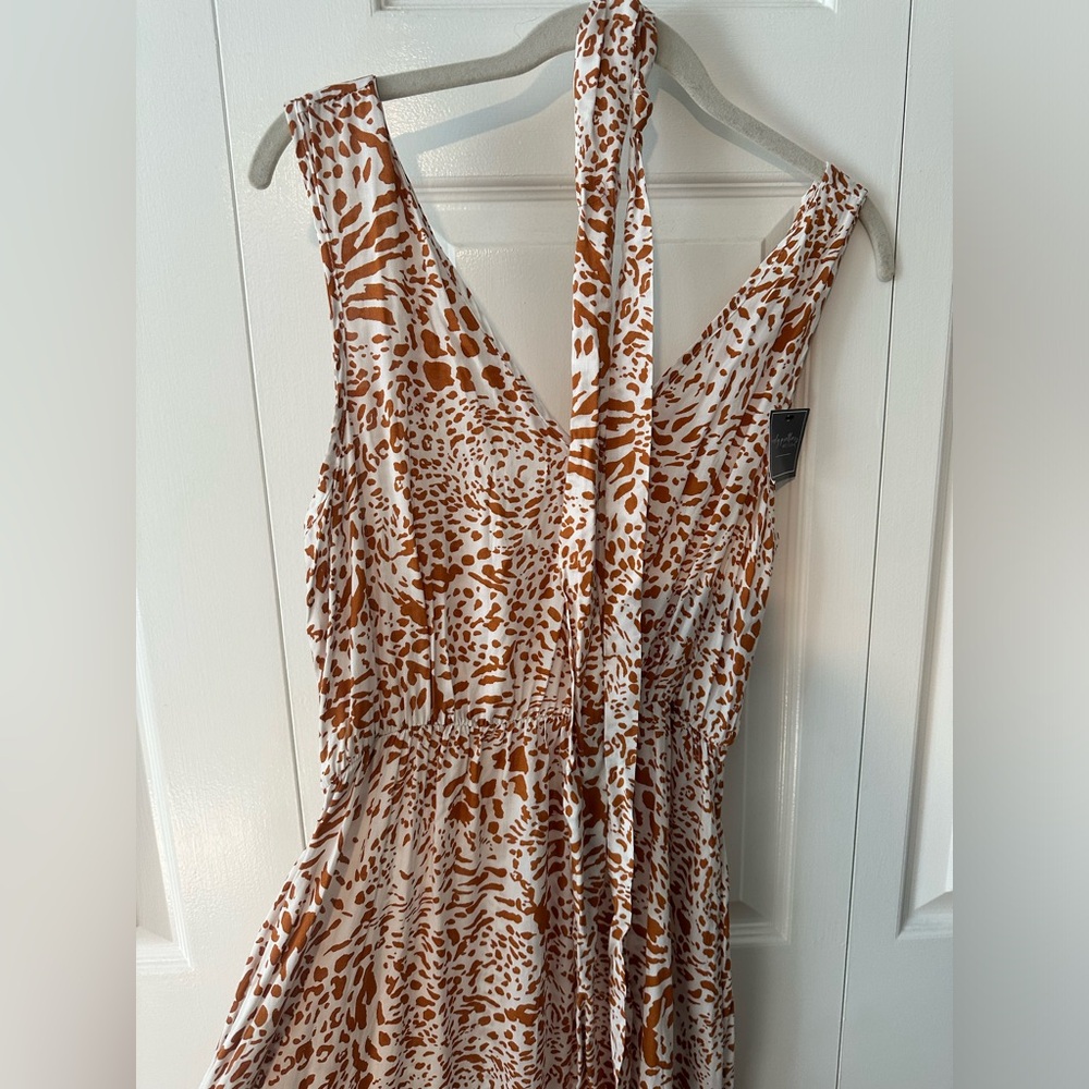 Animal print maxi dress